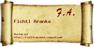 Fichtl Aranka névjegykártya